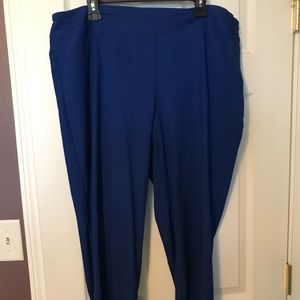 Royal blue ankle pants 18W
